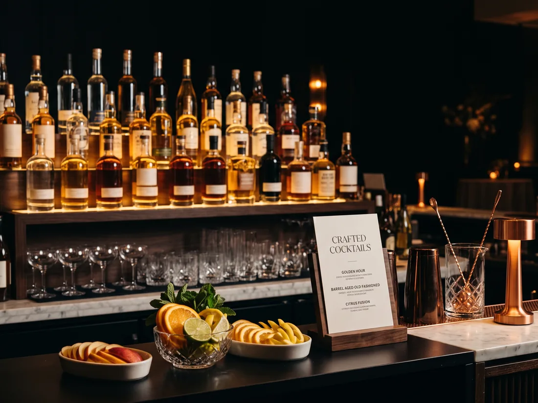 Indiana Bar Service bartenders setting up a bar at an Indiana event