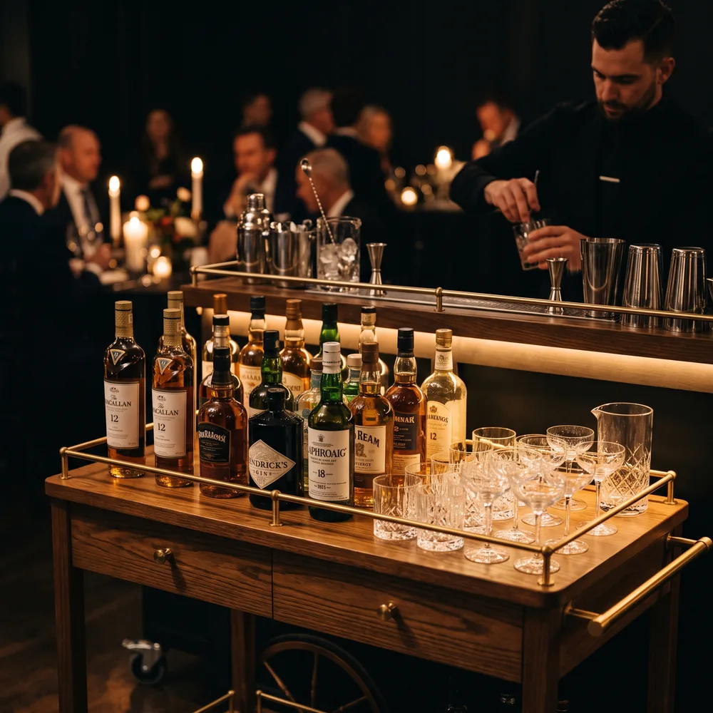 Indiana Bar Service gala reception with guests at the bar
