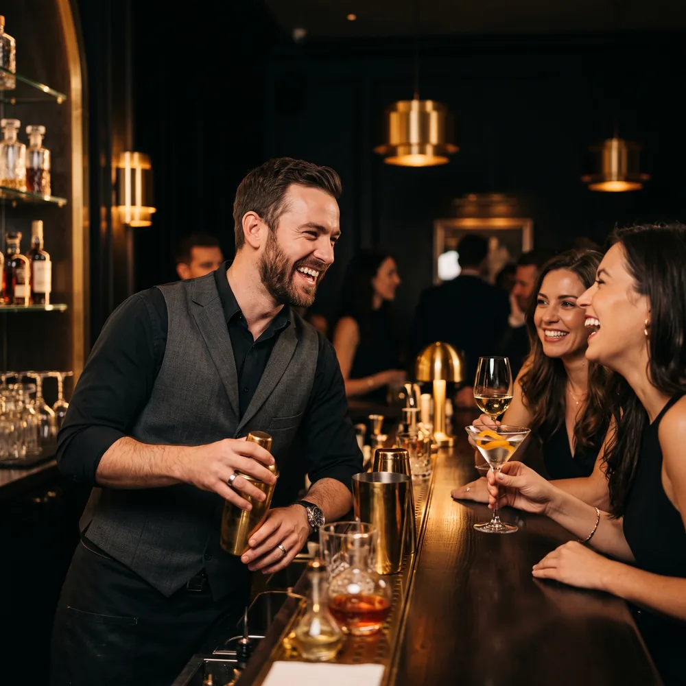 Indiana Bar Service rolling wood bar and beer taps